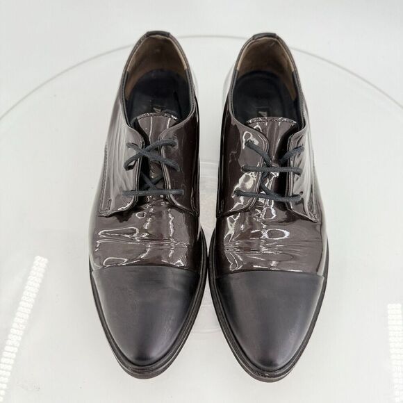 Paul Green Emmy Oxfords US 6 UK 3.5 Black Patent Leather Cap Toe Lace Up Shoes - Picture 11 of 16